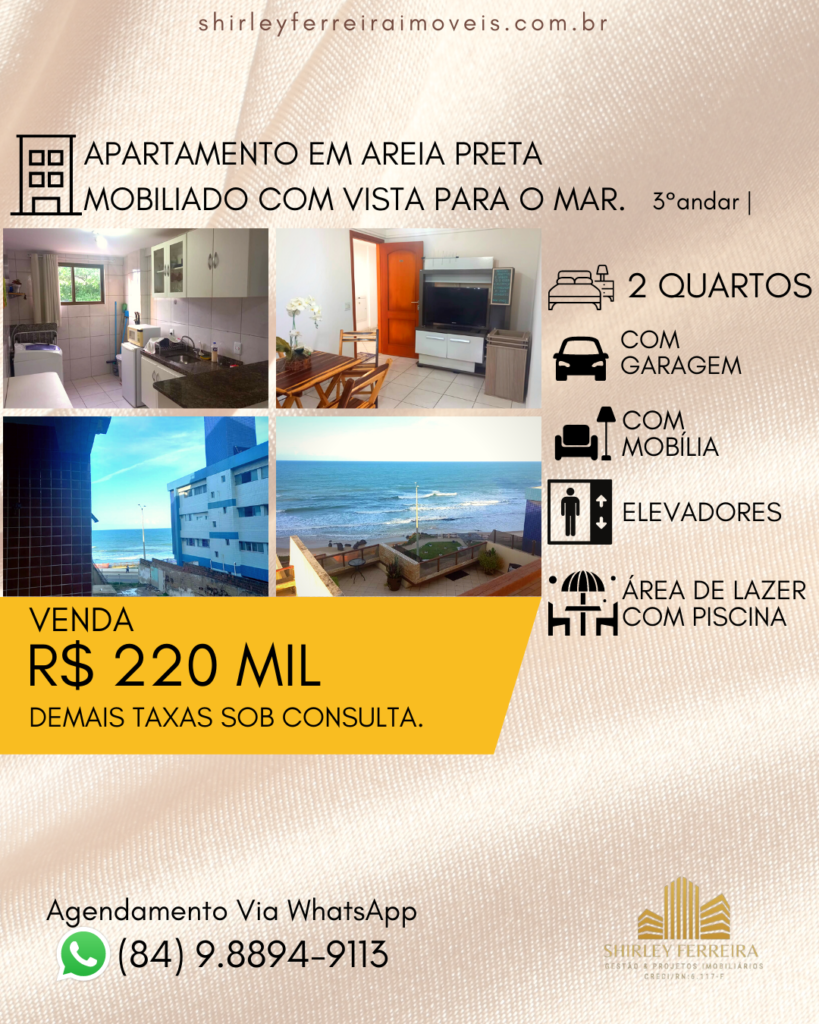 Apartamento na Praia de Areia Preta