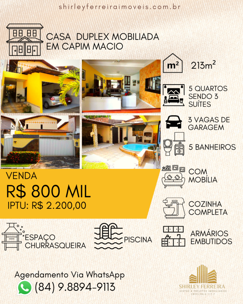 Casa duplex em Capim Macio