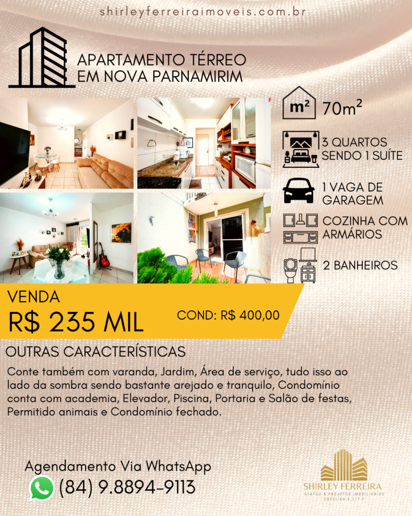 Apartamento Térreo em Nova Parnamirim