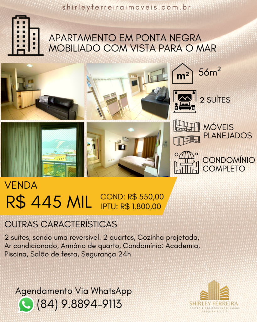 Apartamento Mobiliado em Ponta Negra