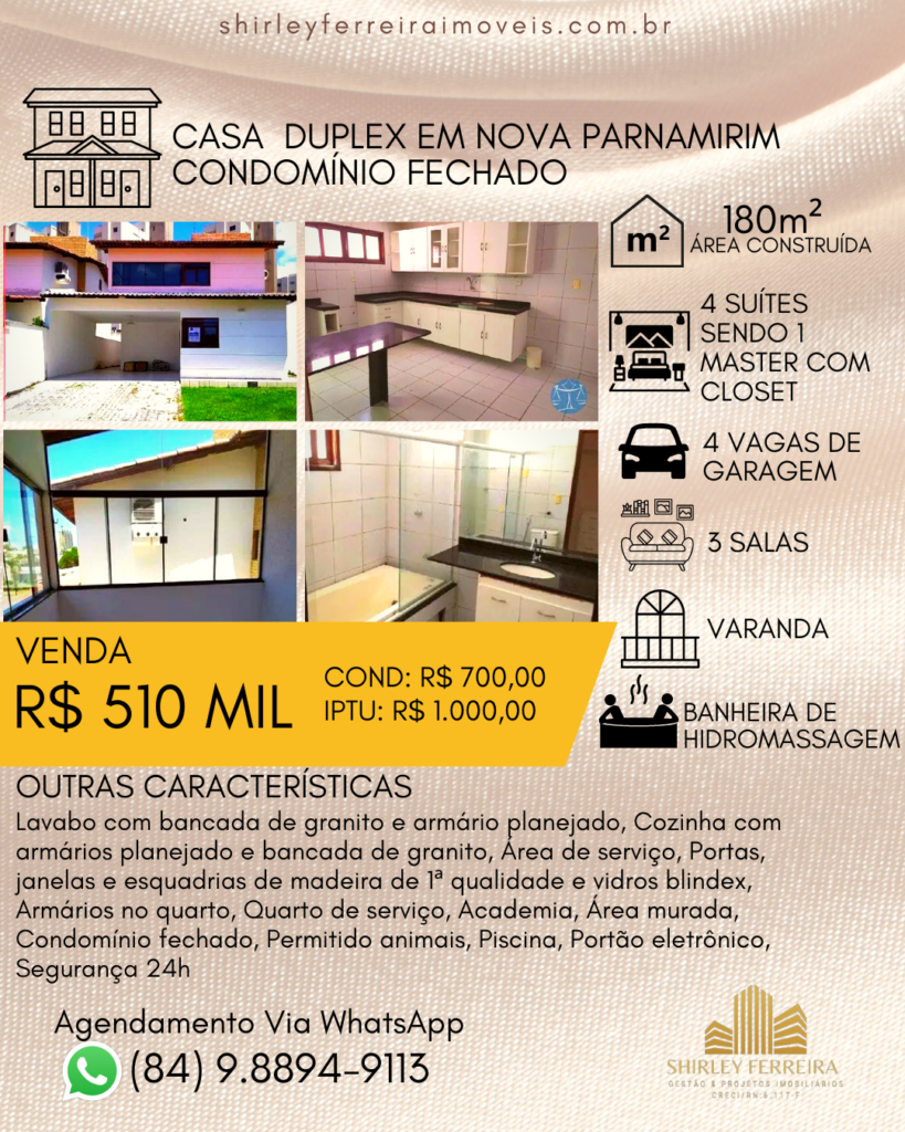 Casa Duplex em Nova Parnamirim