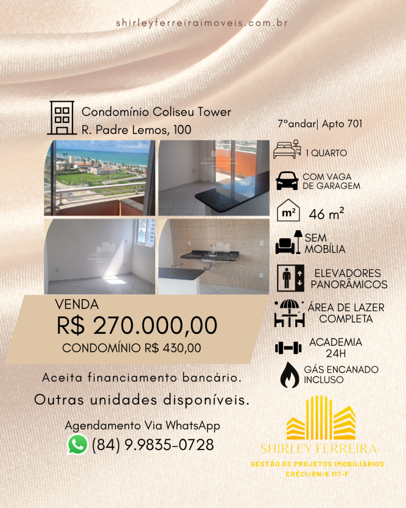 Apartamento em Natal, Unidade 701