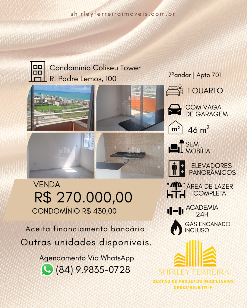 Apartamento em Natal, Unidade 701